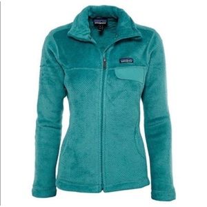 PATAGONIA Re-Tool Fleece Full-Zip Jacket Small Teal Green-Blue